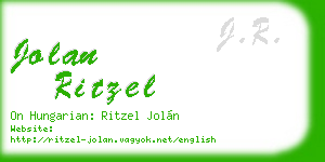 jolan ritzel business card